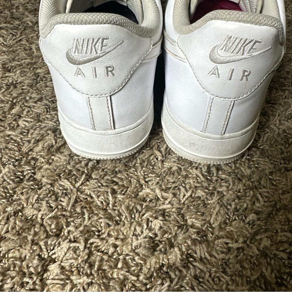 Nike Air Force 1 White Low-Top Leather Sneakers size 14 - Picture 8 of 8
